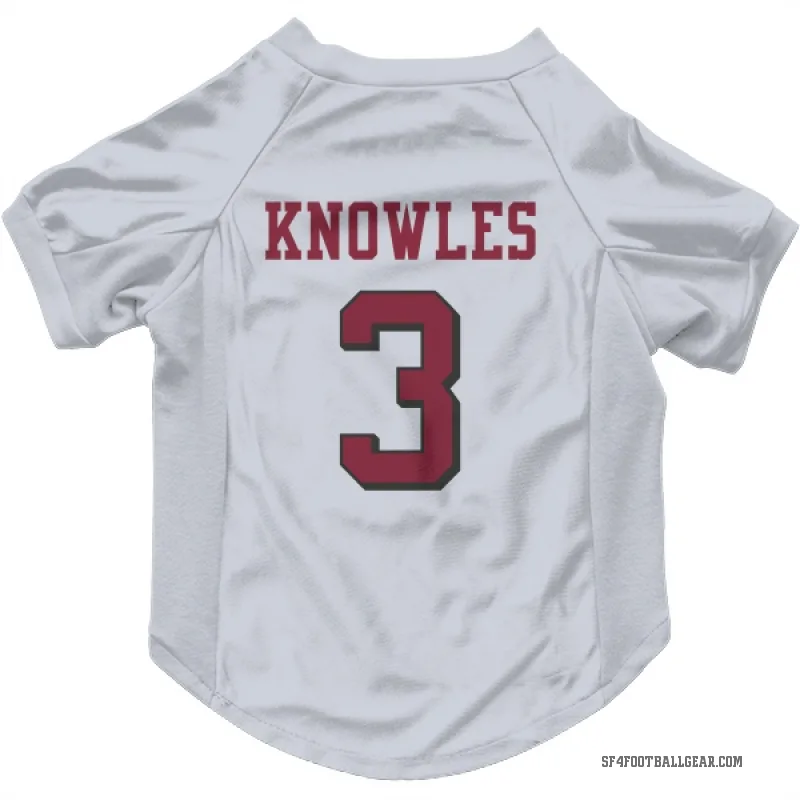 Malik Knowles  White San Francisco 49ers  Rush Cat & Dog Pet Jersey