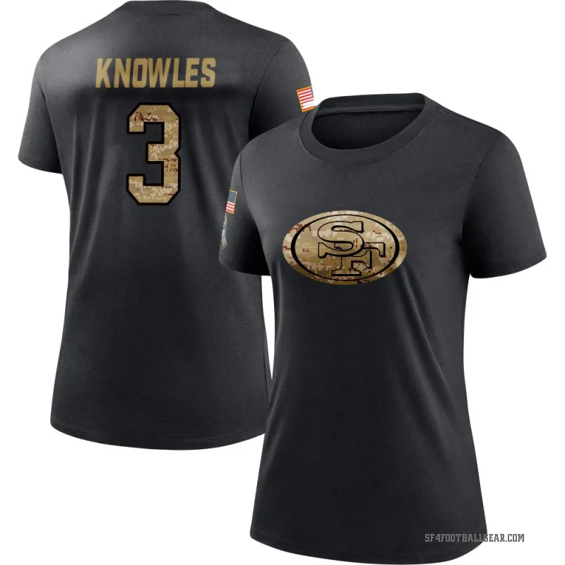 Malik Knowles Women's Black San Francisco 49ers 2020 Salute To Service Performance T-Shirt