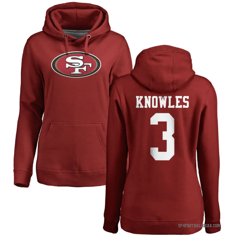 Malik Knowles Women's Red San Francisco 49ers Pro Line Logo Pullover Hoodie