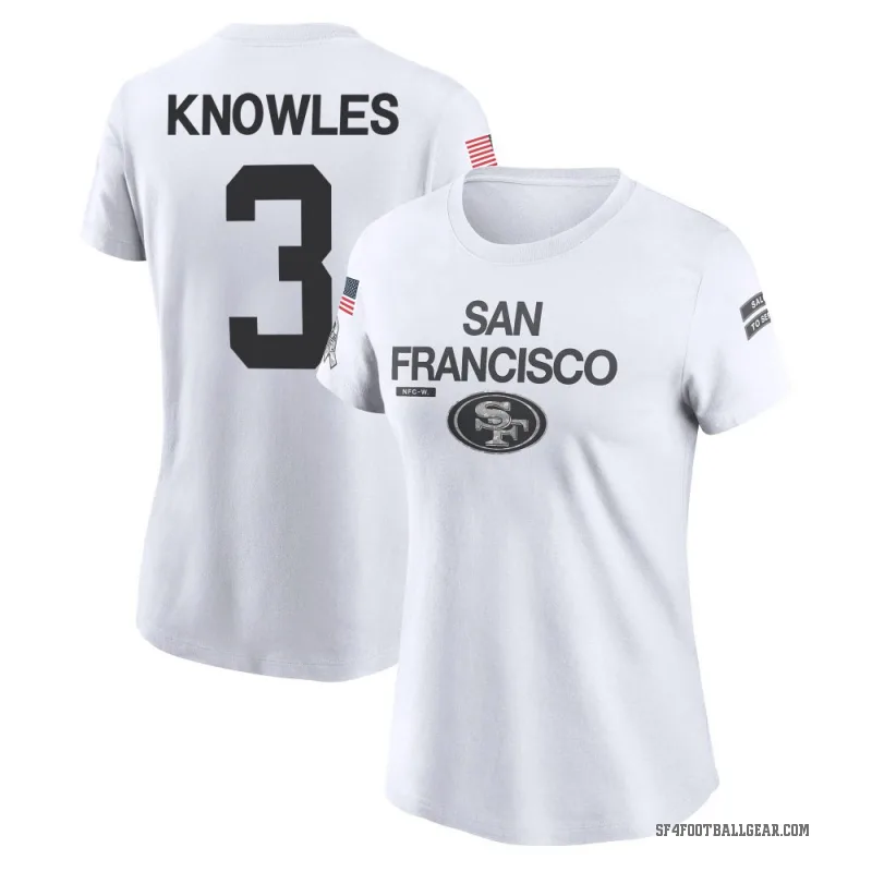 Malik Knowles Women's White San Francisco 49ers 2024 Salute to Service Performance T-Shirt