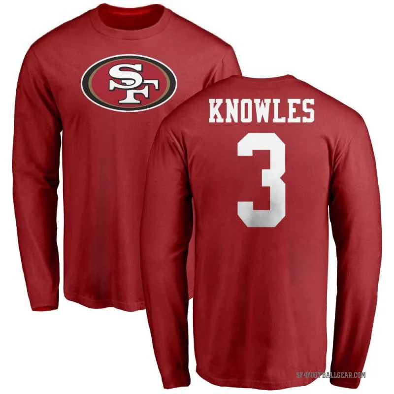 Malik Knowles Youth Red San Francisco 49ers Logo Long Sleeve T-Shirt -