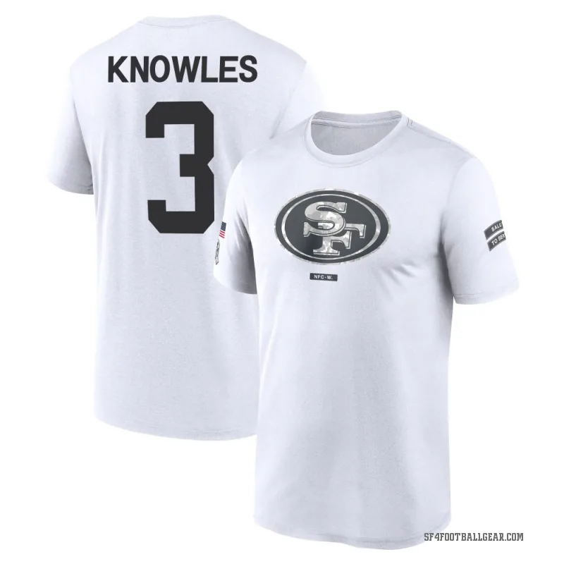 Malik Knowles Youth White San Francisco 49ers 2024 Salute to Service Performance T-Shirt