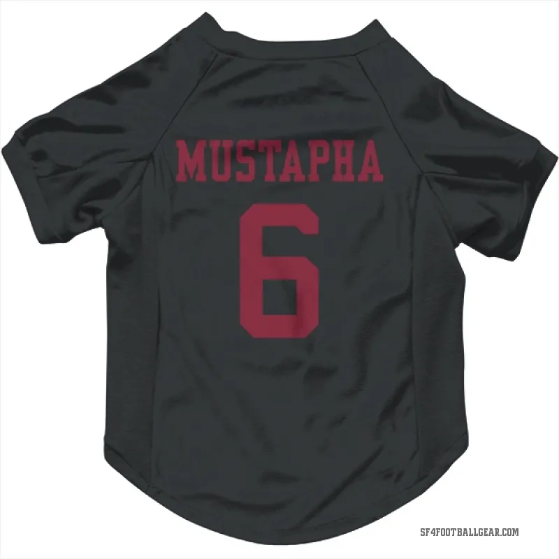 Malik Mustapha  Black San Francisco 49ers  Cat & Dog Pet Jersey