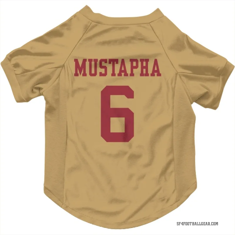 Malik Mustapha  Gold San Francisco 49ers  Cat & Dog Pet Jersey