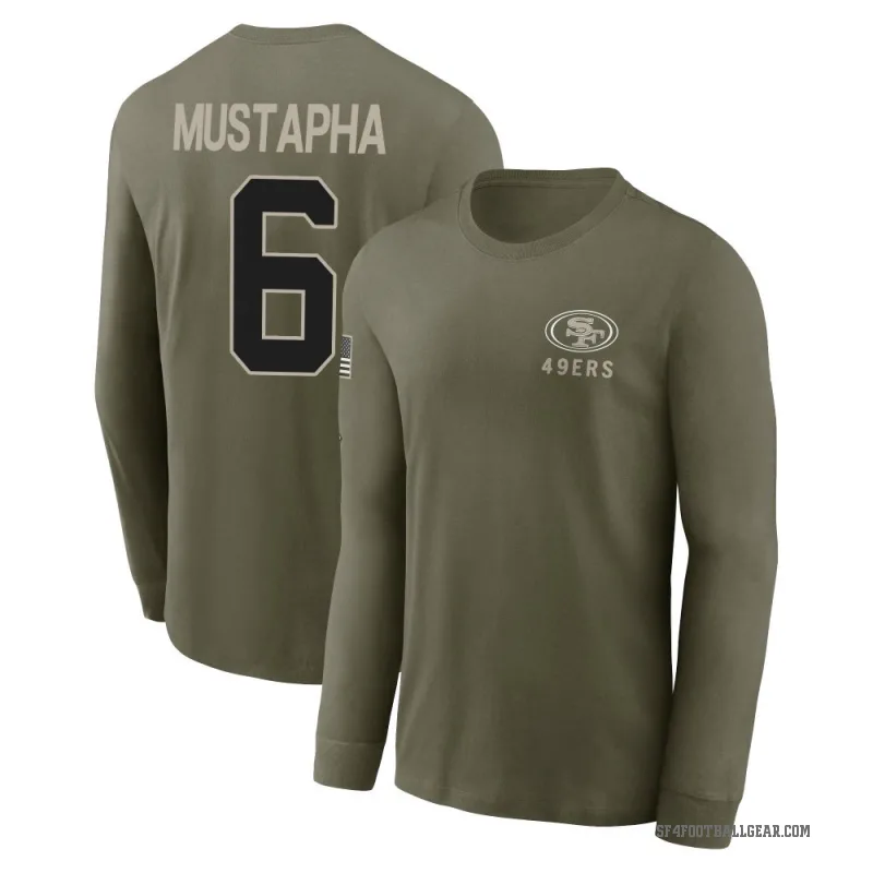 Malik Mustapha Men's Olive San Francisco 49ers 2025 Salute to Service Sideline Long Sleeve T-Shirt