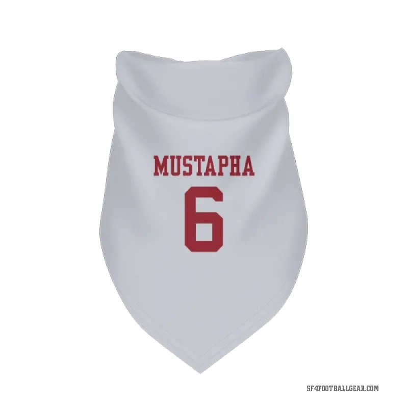Malik Mustapha  White San Francisco 49ers  Cat & Dog Pet Bandana