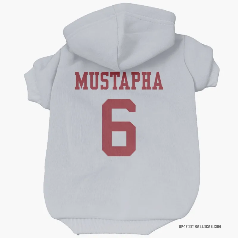 Malik Mustapha  White San Francisco 49ers  Cat & Dog Pet Hoodie