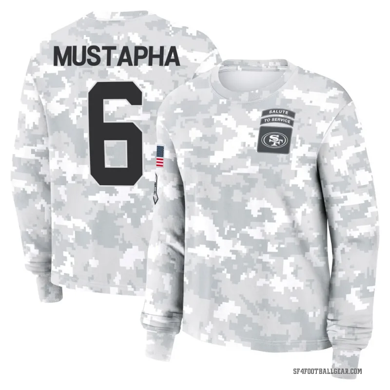 Malik Mustapha Women's Camo San Francisco 49ers Arctic 2024 Salute to Service Long Sleeve T-Shirt