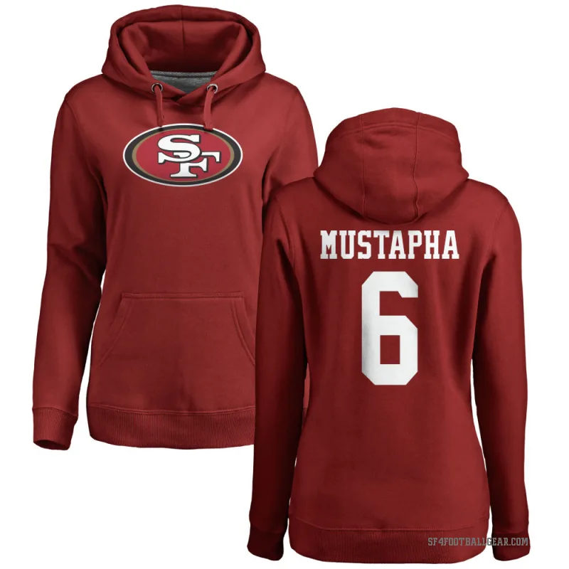 Malik Mustapha Women's Red San Francisco 49ers Pro Line Logo Pullover Hoodie