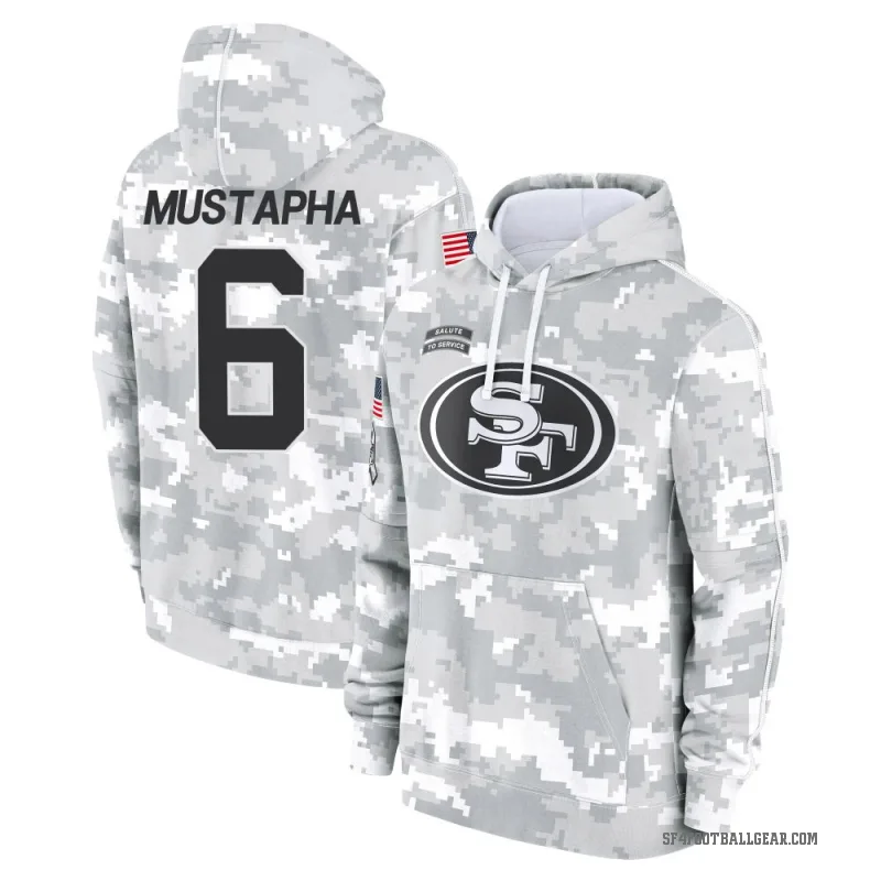 Malik Mustapha Youth Camo San Francisco 49ers Arctic 2024 Salute to Service Club Fleece Pullover Hoodie
