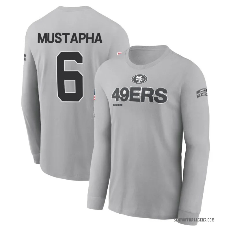 Malik Mustapha Youth Gray San Francisco 49ers 2024 Salute to Service Long Sleeve T-Shirt
