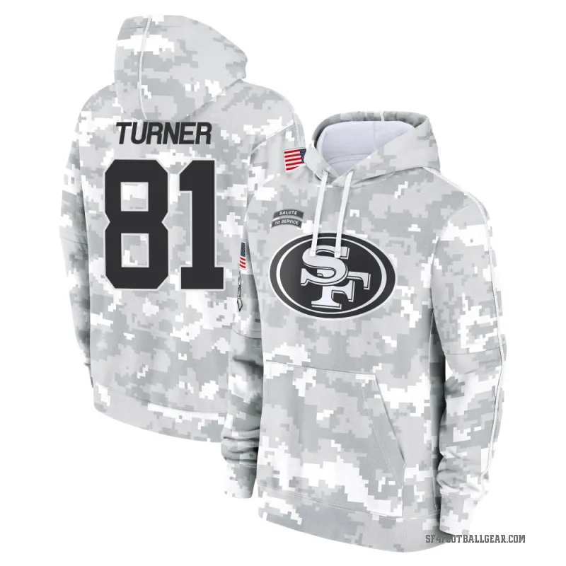 Malik Turner Men's Camo San Francisco 49ers Arctic 2024 Salute to Service Club Fleece Pullover Hoodie