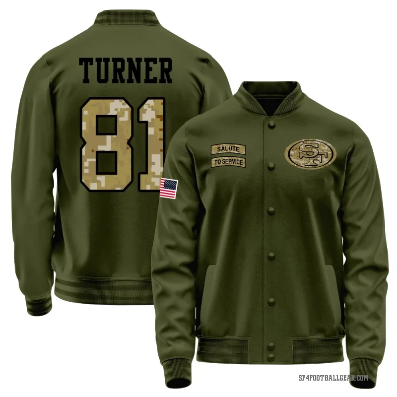 Malik Turner Men's Olive San Francisco 49ers Salute to Service Sideline Performance Jacket