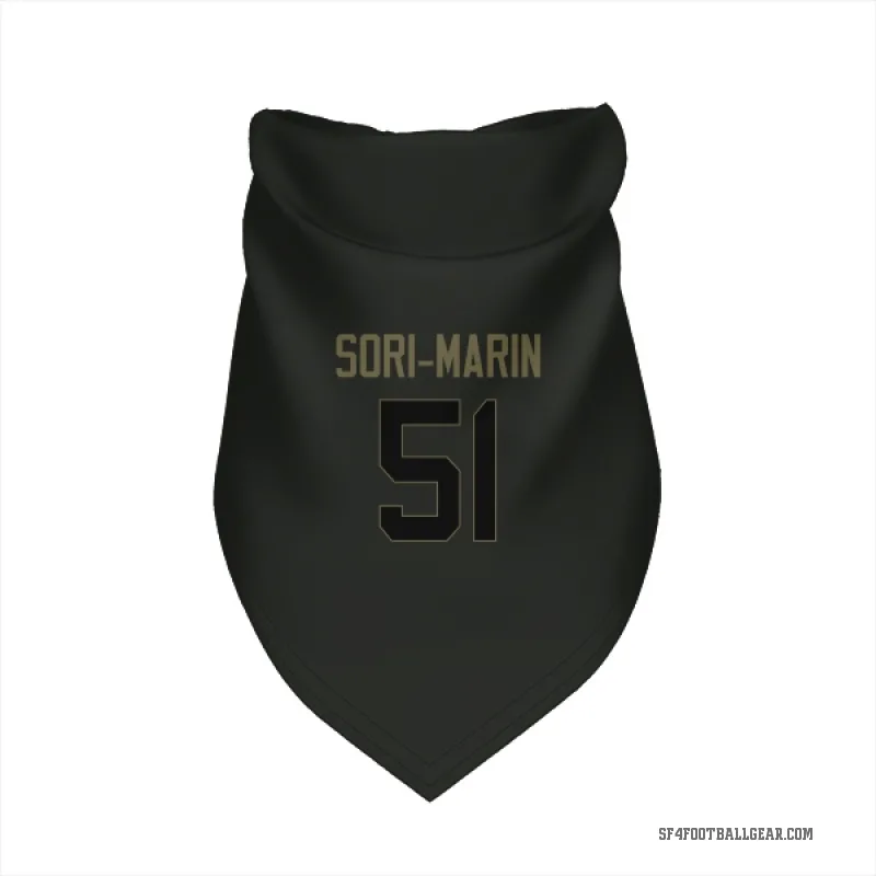 Mariano Sori-Marin  Black San Francisco 49ers  Service Cat & Dog Pet Bandana