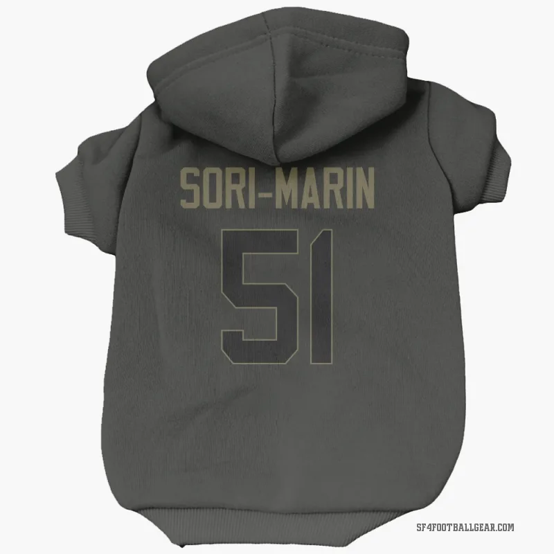 Mariano Sori-Marin  Black San Francisco 49ers  Service Cat & Dog Pet Hoodie