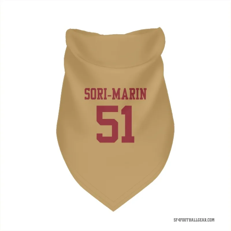 Mariano Sori-Marin  Gold San Francisco 49ers  Cat & Dog Pet Bandana