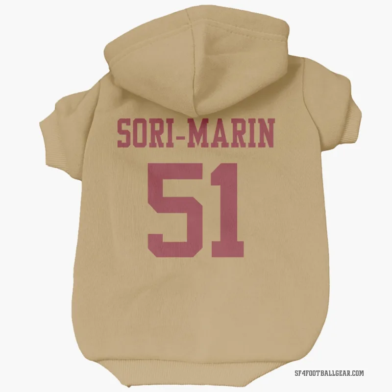 Mariano Sori-Marin  Gold San Francisco 49ers  Cat & Dog Pet Hoodie