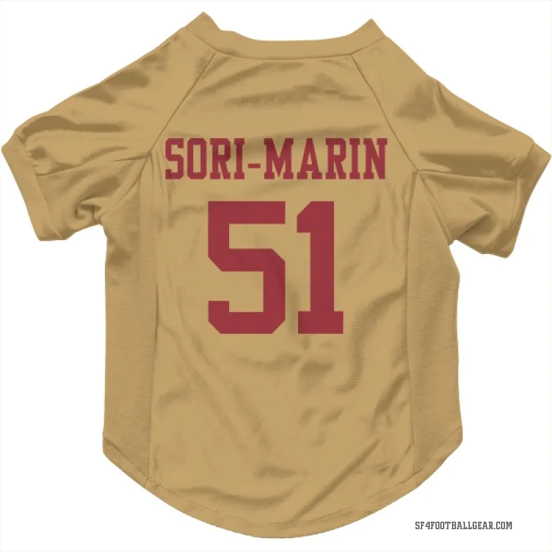 Mariano Sori-Marin  Gold San Francisco 49ers  Cat & Dog Pet Jersey
