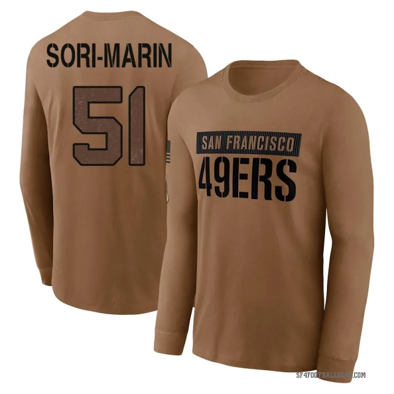 Mariano Sori-Marin Men's Brown San Francisco 49ers 2023 Salute To Service Long Sleeve T-Shirt