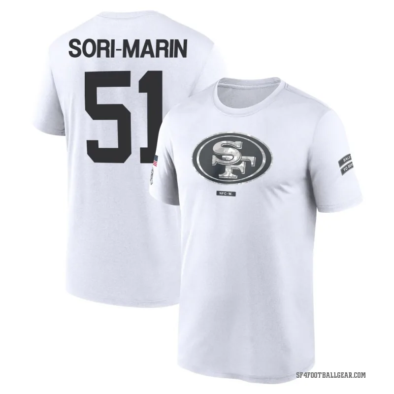 Mariano Sori-Marin Men's White San Francisco 49ers 2024 Salute to Service Performance T-Shirt