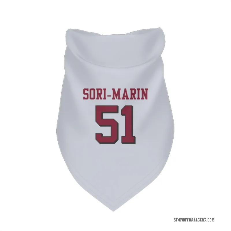 Mariano Sori-Marin  White San Francisco 49ers  Rush Cat & Dog Pet Bandana