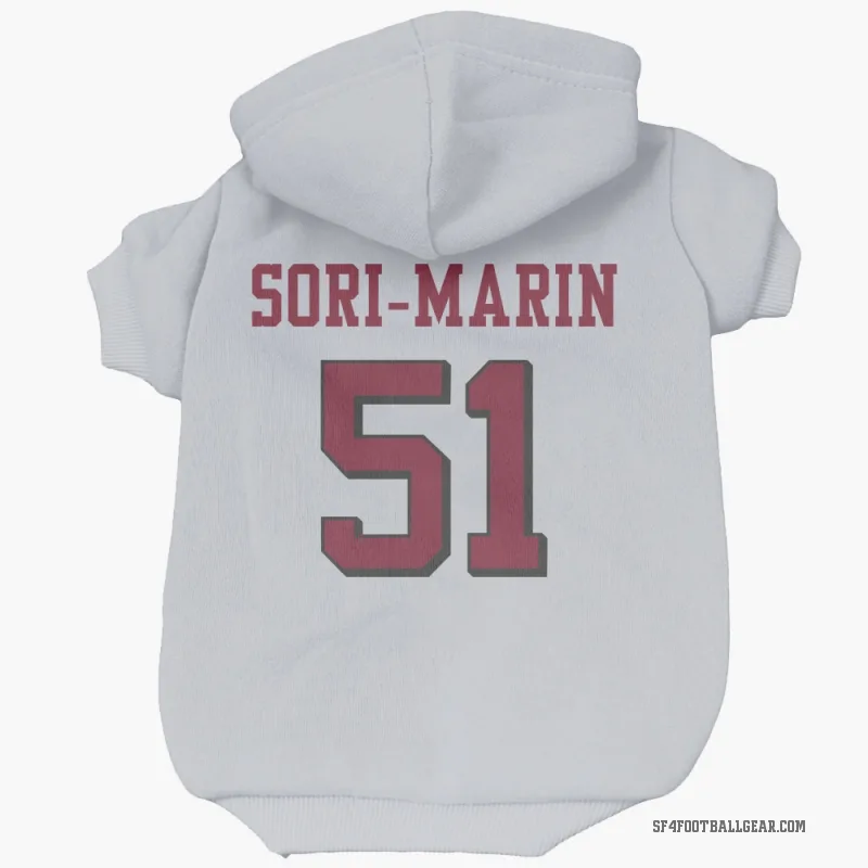 Mariano Sori-Marin  White San Francisco 49ers  Rush Cat & Dog Pet Hoodie