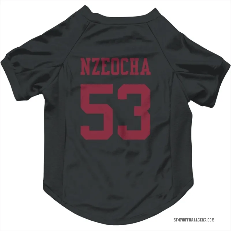 Mark Nzeocha  Black San Francisco 49ers  Cat & Dog Pet Jersey