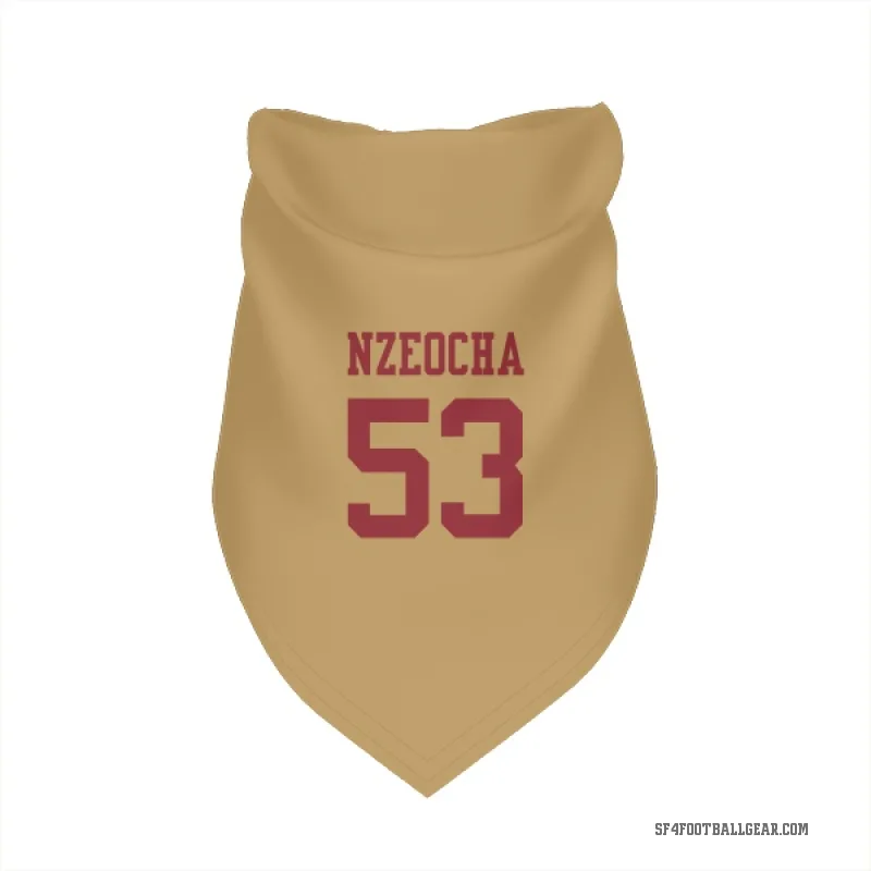 Mark Nzeocha  Gold San Francisco 49ers  Cat & Dog Pet Bandana