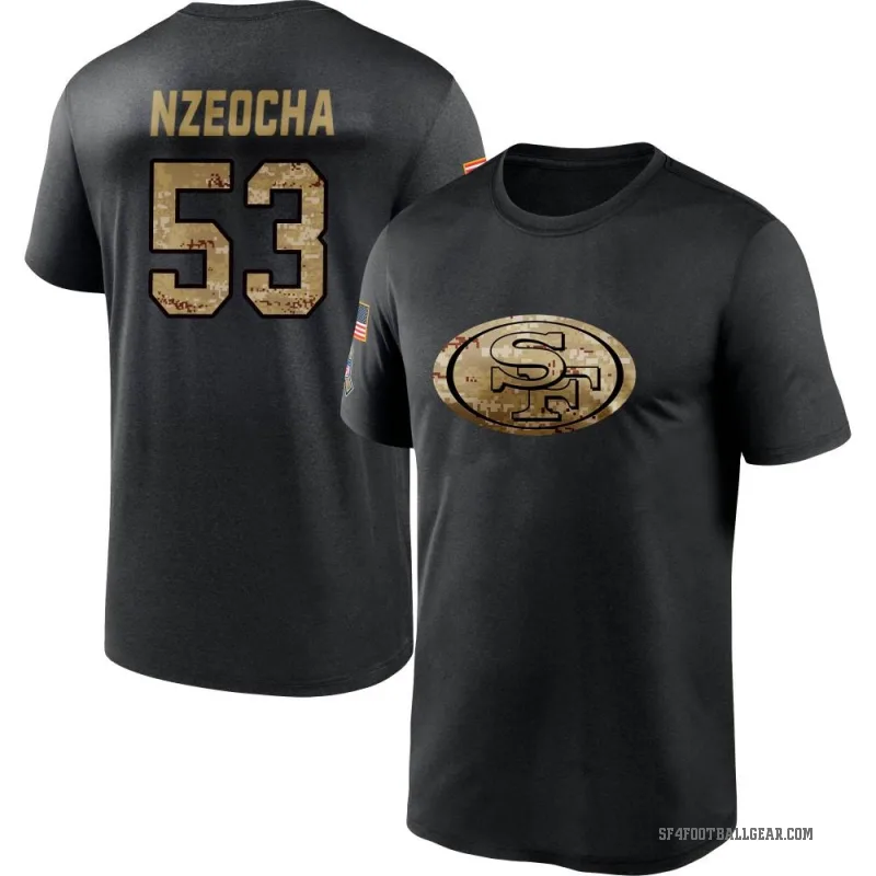 Mark Nzeocha Men's Black San Francisco 49ers 2020 Salute To Service Performance T-Shirt