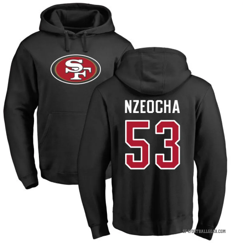 Mark Nzeocha Men's Black San Francisco 49ers Pro Line Logo Pullover Hoodie