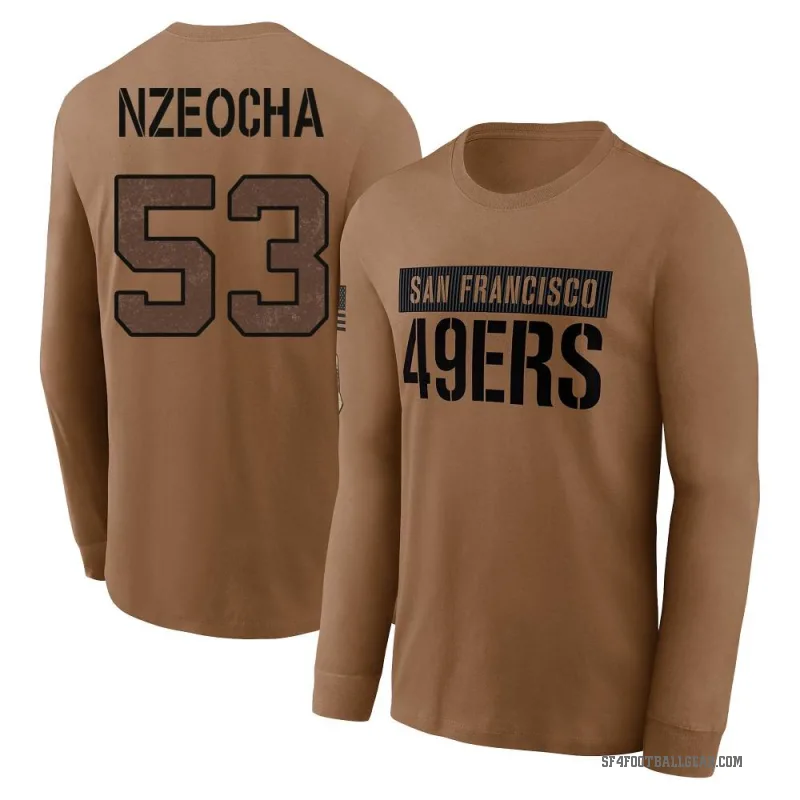 Mark Nzeocha Men's Brown San Francisco 49ers 2023 Salute To Service Long Sleeve T-Shirt