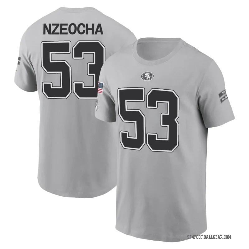 Mark Nzeocha Men's Gray San Francisco 49ers 2024 Salute to Service T-Shirt
