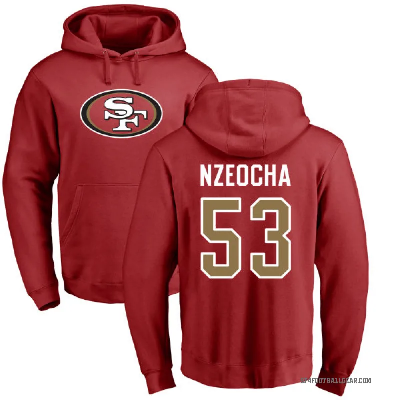Mark Nzeocha Men's Red San Francisco 49ers Pro Line Logo Pullover Hoodie
