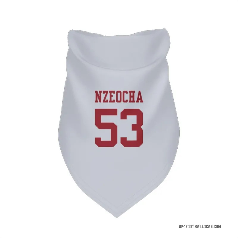 Mark Nzeocha  White San Francisco 49ers  Cat & Dog Pet Bandana