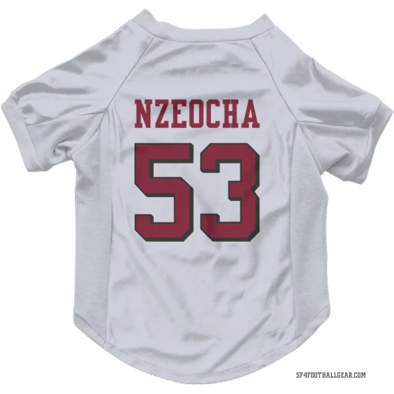 Mark Nzeocha  White San Francisco 49ers  Rush Cat & Dog Pet Jersey