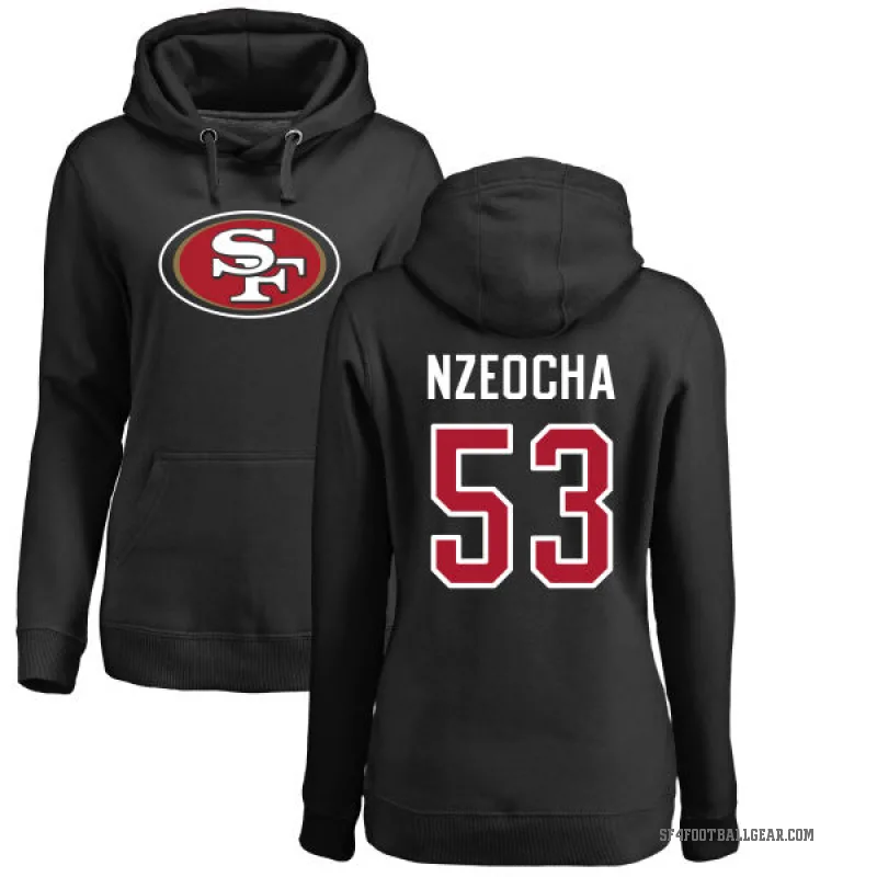 Mark Nzeocha Women's Black San Francisco 49ers Pro Line Logo Pullover Hoodie