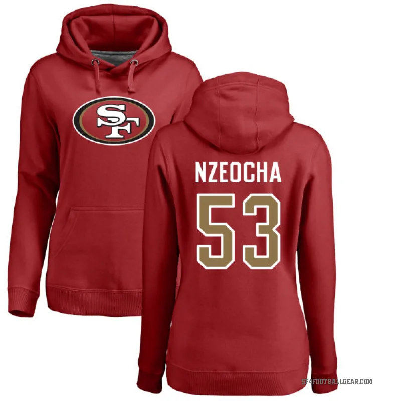 Mark Nzeocha Women's Red San Francisco 49ers Pro Line Logo Pullover Hoodie
