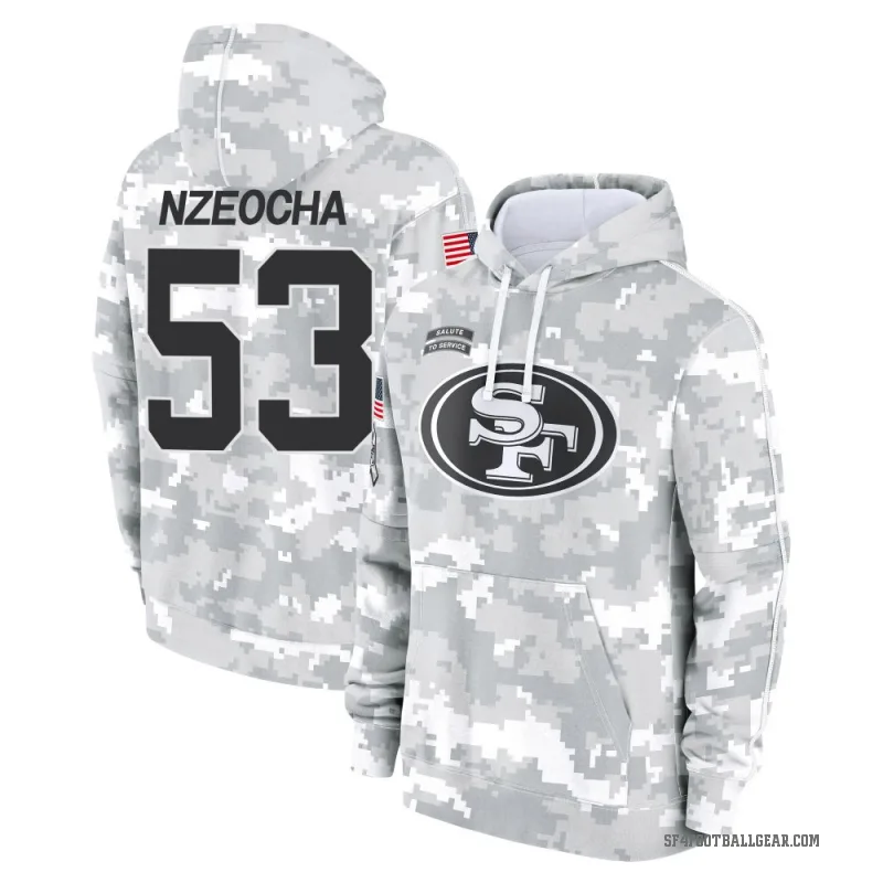 Mark Nzeocha Youth Camo San Francisco 49ers Arctic 2024 Salute to Service Club Fleece Pullover Hoodie