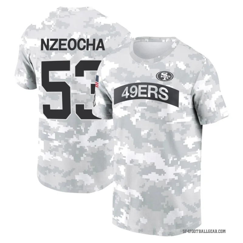 Mark Nzeocha Youth Camo San Francisco 49ers Arctic 2024 Salute to Service Performance T-Shirt