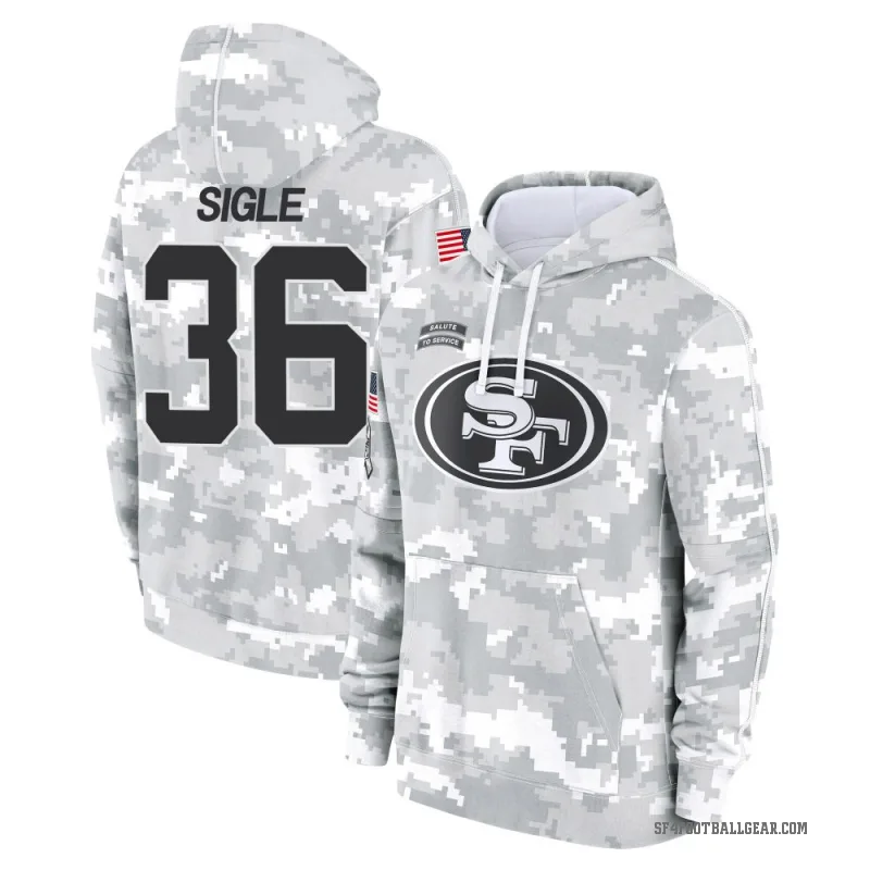 Marques Sigle Men's Camo San Francisco 49ers Arctic 2024 Salute to Service Club Fleece Pullover Hoodie