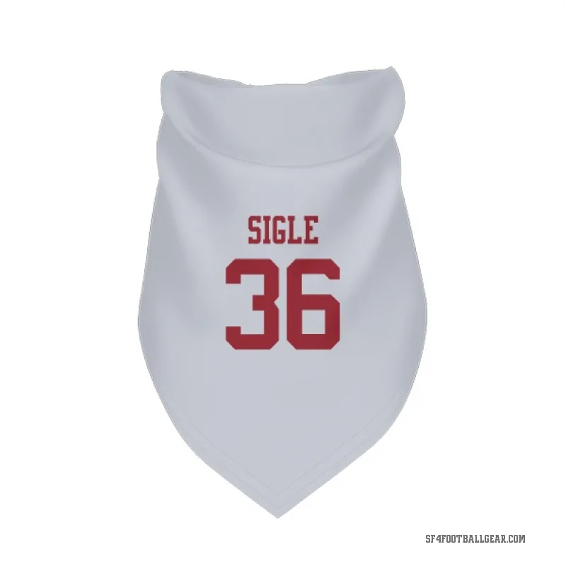 Marques Sigle  White San Francisco 49ers  Cat & Dog Pet Bandana