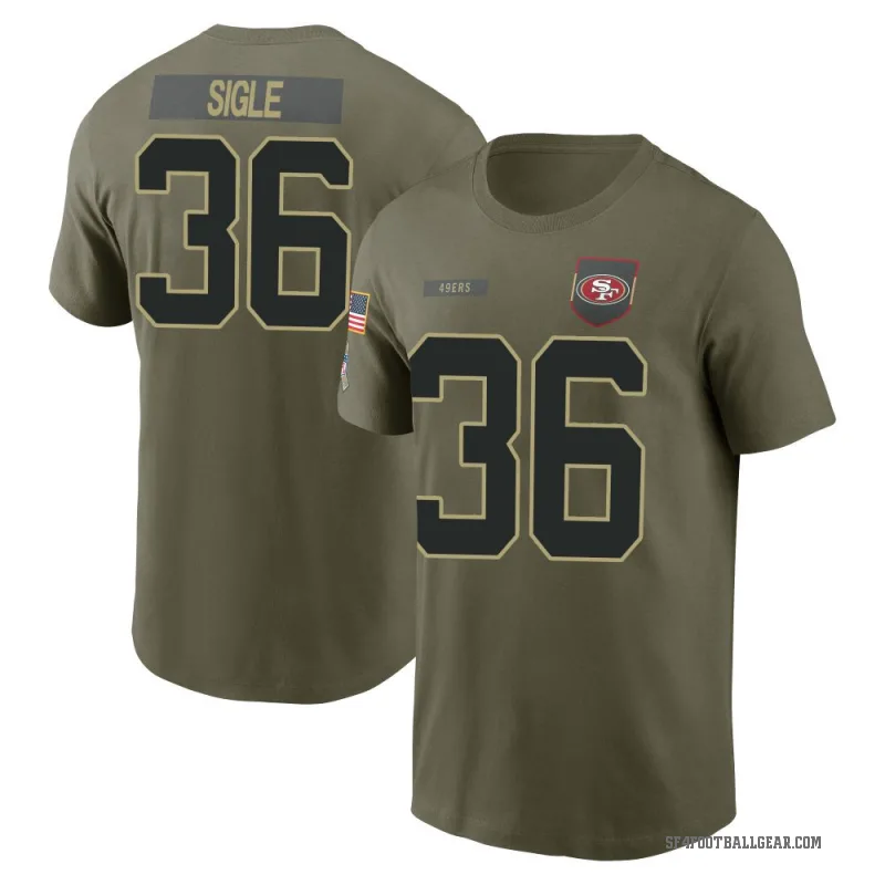 Marques Sigle Youth Olive San Francisco 49ers 2025 Salute to Service T-Shirt
