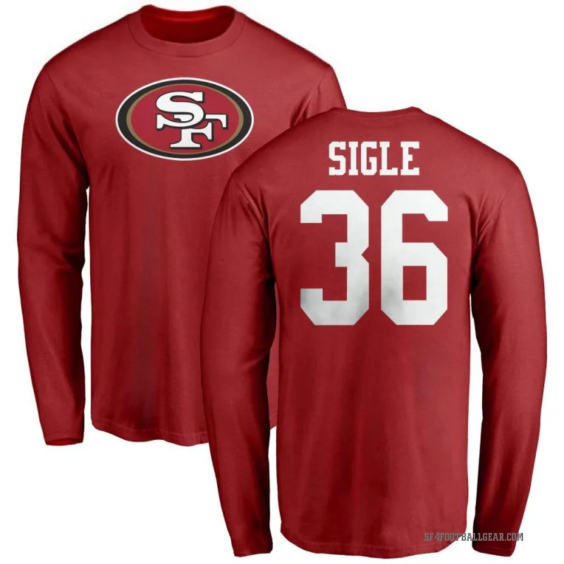 Marques Sigle Youth Red San Francisco 49ers Logo Long Sleeve T-Shirt -
