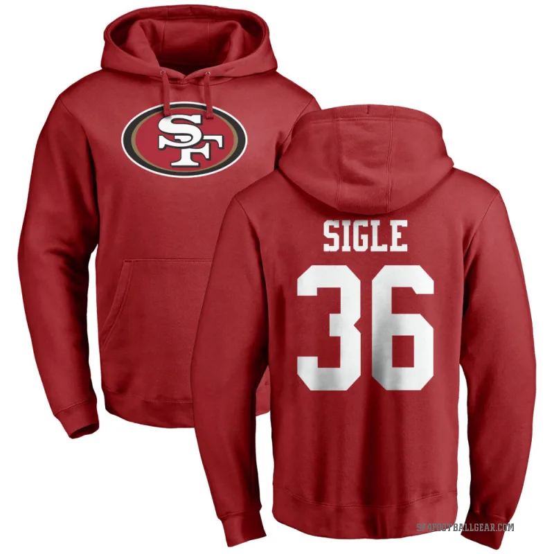Marques Sigle Youth Red San Francisco 49ers Pro Line Logo Pullover Hoodie