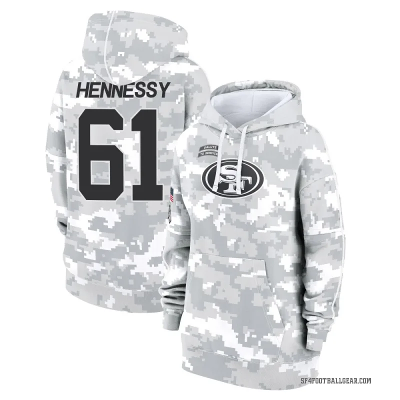 Matt Hennessy Women's Camo San Francisco 49ers Arctic 2024 Salute to Service Club Fleece Pullover Hoodie