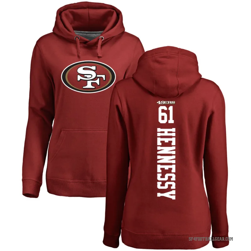 Matt Hennessy Women's Red San Francisco 49ers Pro Line Backer Pullover Hoodie