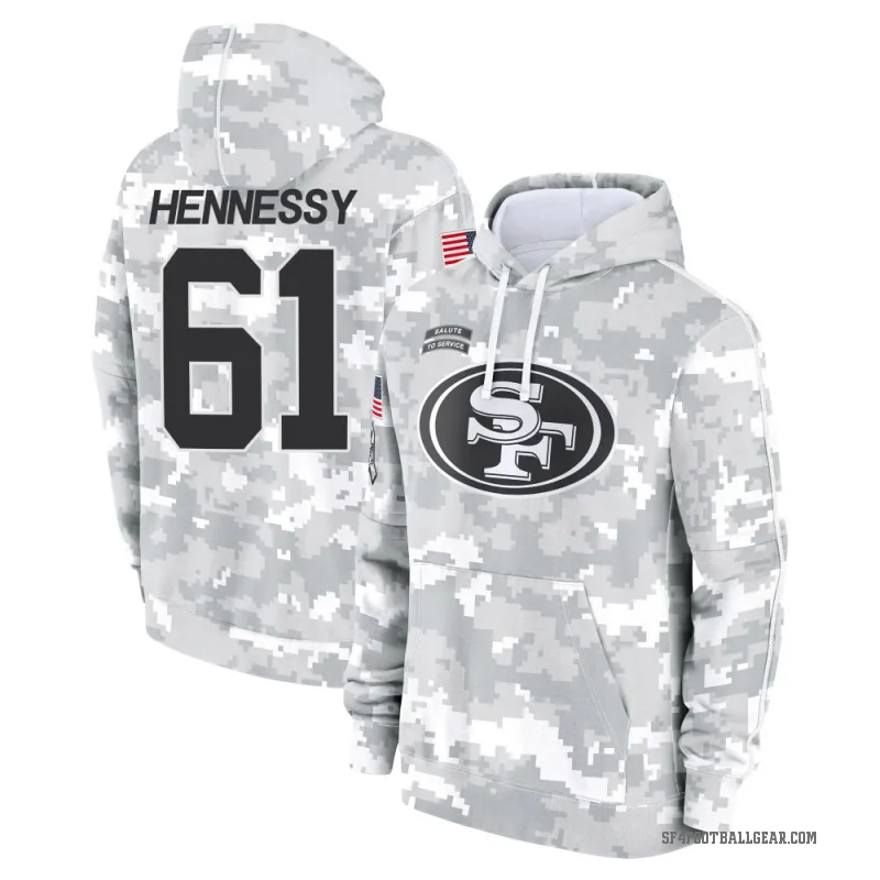 Matt Hennessy Youth Camo San Francisco 49ers Arctic 2024 Salute to Service Club Fleece Pullover Hoodie