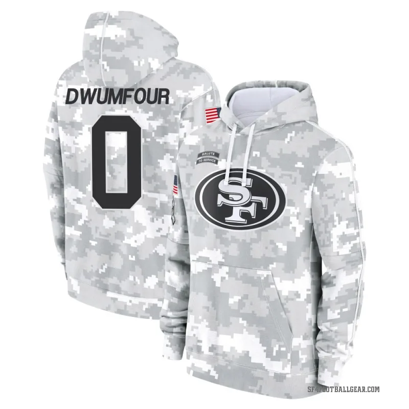 Michael Dwumfour Youth Camo San Francisco 49ers Arctic 2024 Salute to Service Club Fleece Pullover Hoodie