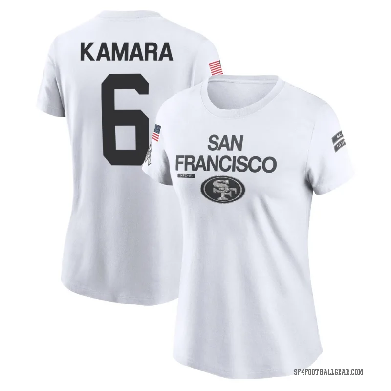 Mikail Kamara Women's White San Francisco 49ers 2024 Salute to Service Performance T-Shirt