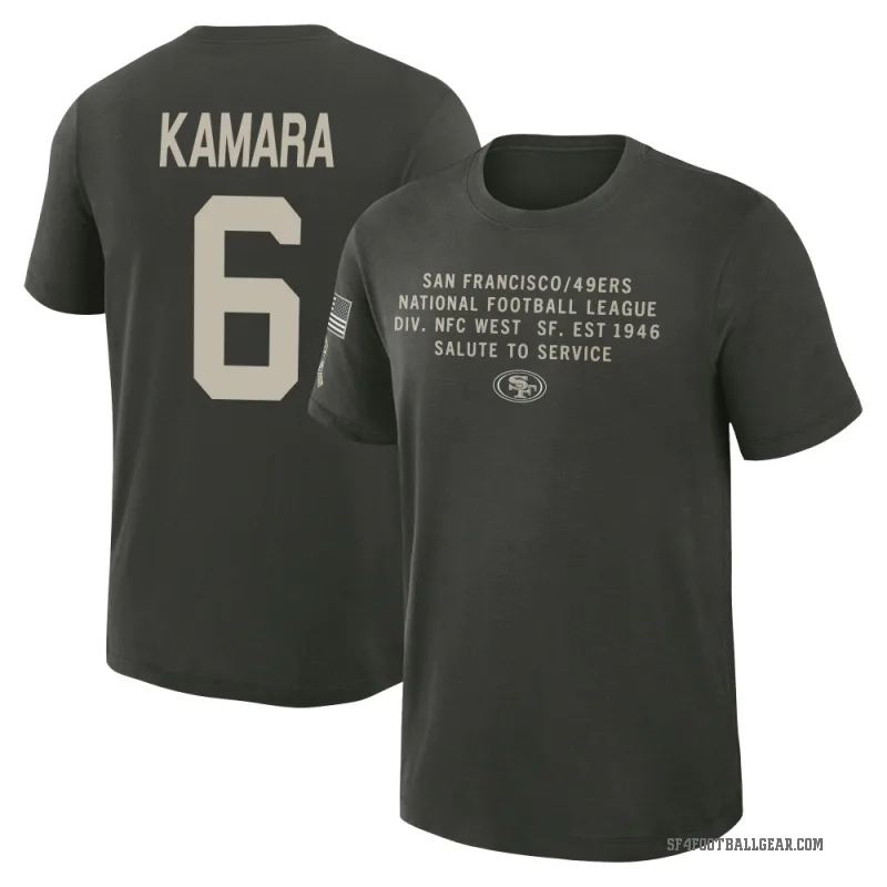 Mikail Kamara Youth Green San Francisco 49ers Dark/ 2025 Salute to Service Sideline Slub T-Shirt